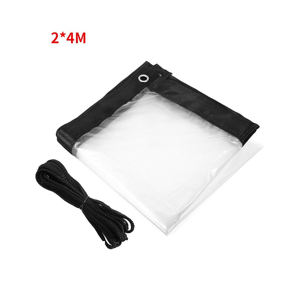 1 Pcs Waterproof Transparent Tarpaulin With Eyelet Canopies And Tarpaulin Straps transparent tarpaulin
