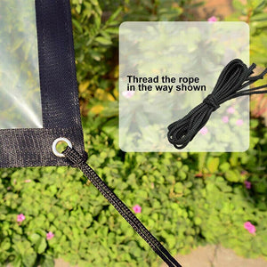 1 Pcs Waterproof Transparent Tarpaulin With Eyelet Canopies And Tarpaulin Straps transparent tarpaulin