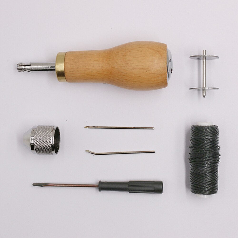 1PC Practical Leather Sewing Leather Hand Sewing Machine Waxed Thread For Leather Craft Edge Stitching Belt Strip  Tool New