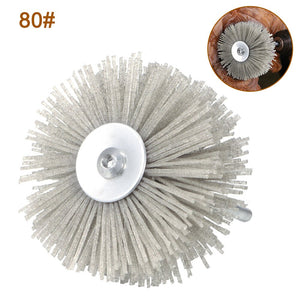 2020 Deburring Buff Brush Abrasive Alumina Wire Brush Head Deburring Buff Wheel Polishing Brush For Woodworking