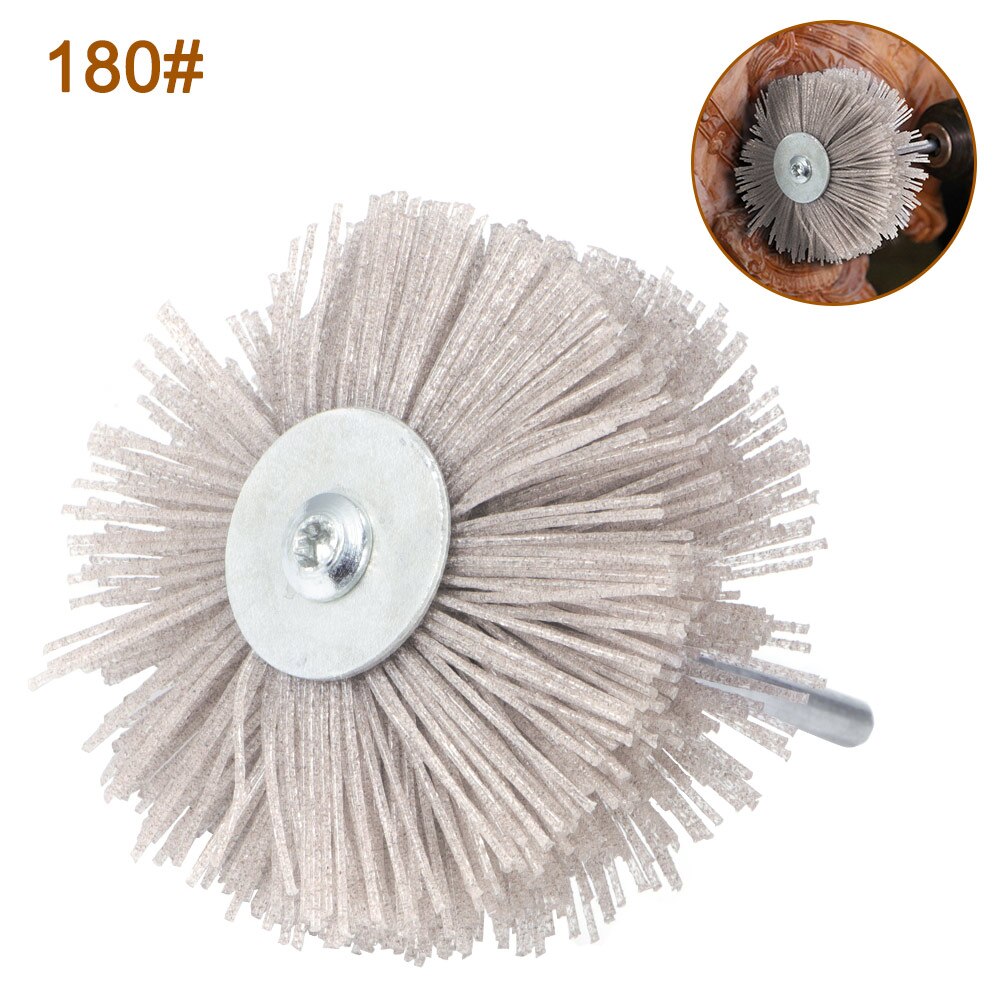 2020 Deburring Buff Brush Abrasive Alumina Wire Brush Head Deburring Buff Wheel Polishing Brush For Woodworking