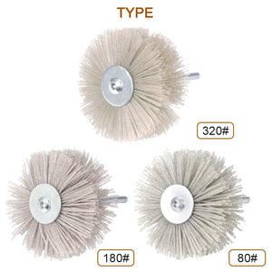 2020 Deburring Buff Brush Abrasive Alumina Wire Brush Head Deburring Buff Wheel Polishing Brush For Woodworking