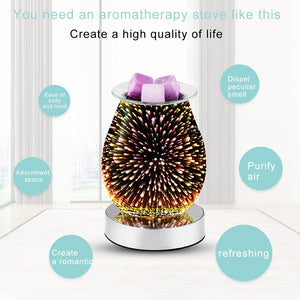 3D Fireworks Aromatherapy Machine Humidifier with Aroma Lamp Essential Oil Ultrasonic Electric Aroma Diffuser Mini