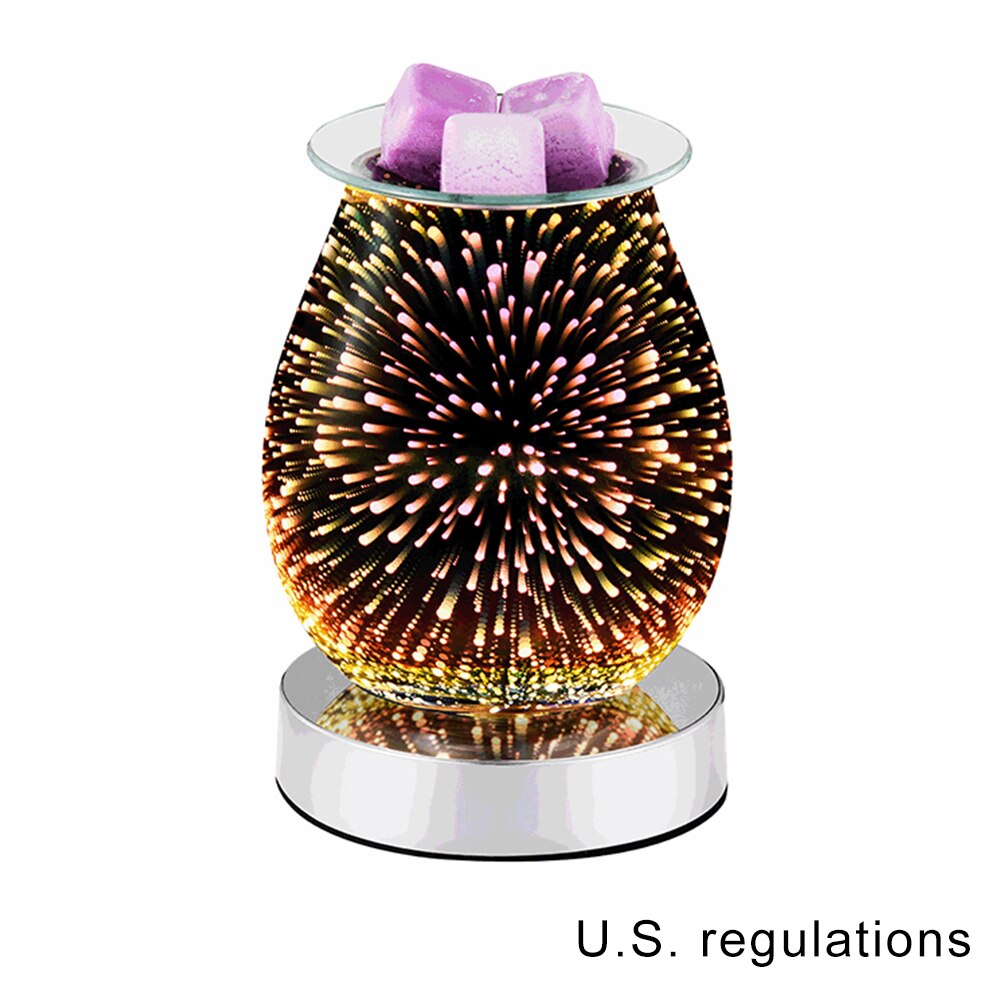 3D Fireworks Aromatherapy Machine Humidifier with Aroma Lamp Essential Oil Ultrasonic Electric Aroma Diffuser Mini