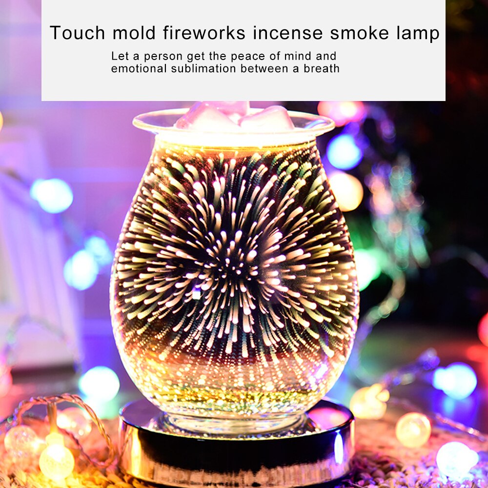 3D Fireworks Aromatherapy Machine Humidifier with Aroma Lamp Essential Oil Ultrasonic Electric Aroma Diffuser Mini