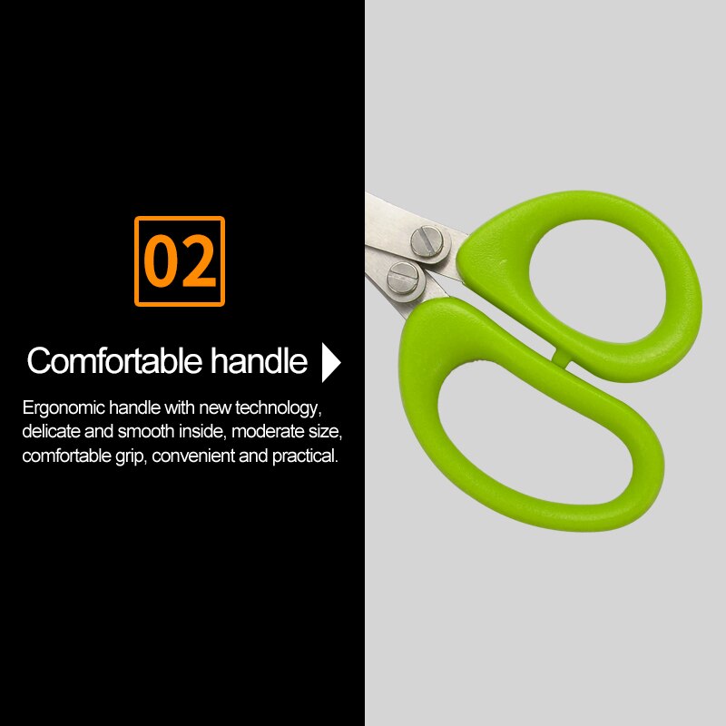 5 Layers Kitchen Scissor Shredded Chopped Scallion Cutter Multi-Layer Scissor Cook Tool Kitchen Scissor