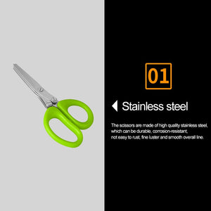 5 Layers Kitchen Scissor Shredded Chopped Scallion Cutter Multi-Layer Scissor Cook Tool Kitchen Scissor