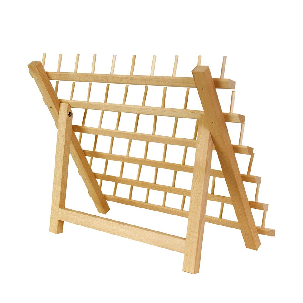 60 Axis Wood Thread Rack Spool Sewing Organizer Wood Thread Tailor Rack Beechwood Thread for Sewing Quilting Embroidery