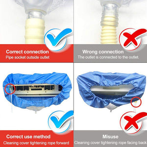 Air Condition Cleaning Cover Waterproof Protective Bag Washing Cover Clean for Air Conditioner