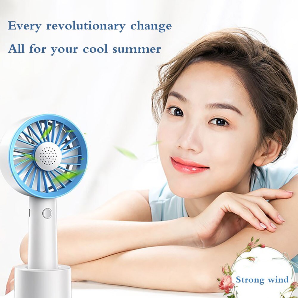 Aromatic Small Fan Three Modes 2000mah Built-In Battery Detachable Base Mini Cooler Summer aromatic small fan