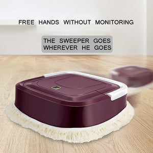 Auto Mopping Robot USB Charging Vacuum Cleaner Cleaning Home Automatic Mop Dust Clean Mop Cloth For Dry/Wet Floors/Carpet