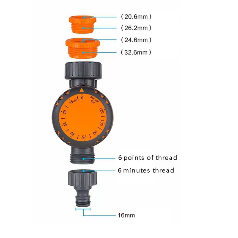 Automatic Watering Timer Mechanical Irrigation Timer Greenhouse Garden Irrigation Controller Watering Faucet Irrigation Controll
