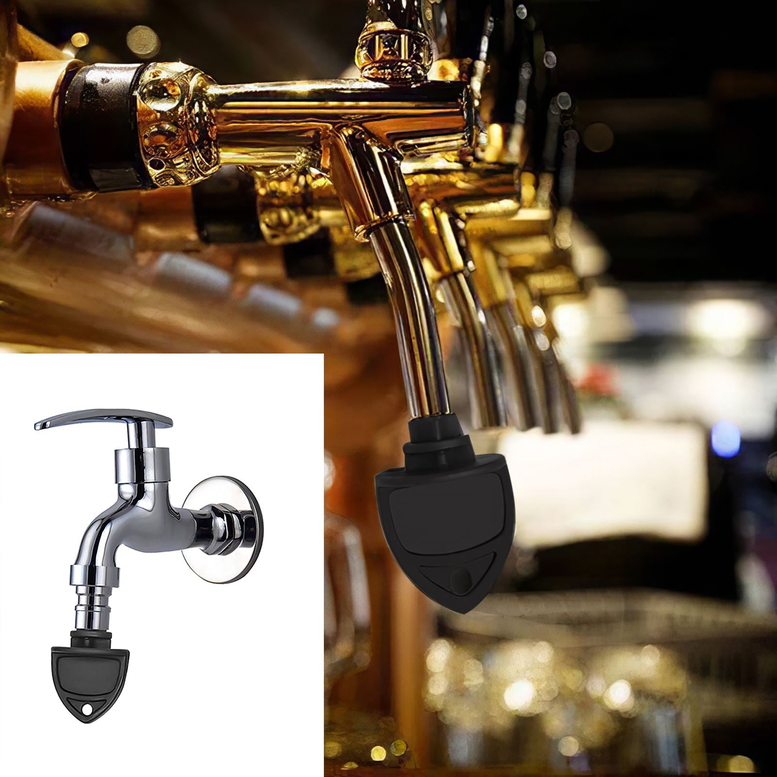 Cleaning Airlock Brush Draft Beer Faucet Cap Tool 1set Brush Plug And Tap Cover Set For Beer Tap Beer Tap Cover With Brush Plugs