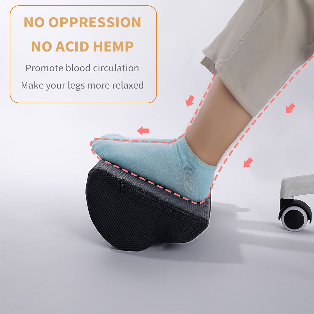 Ergonomic Feet Cushion Support Foot Rest Under Desk Feet Stool Foam Pillow For Home Computer Work Chair Travel Feet Cushion