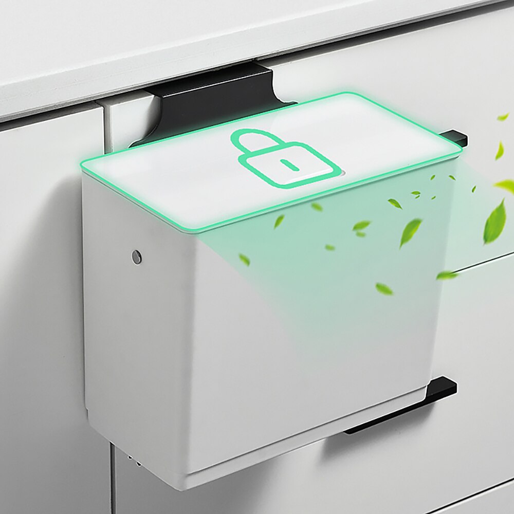 Garbage Bin with Sliding Lid Trash Can Cabinet Door Mounted Kitchen Garbage Can for Toilet Narrow Seam Home Storage Garbage Bin
