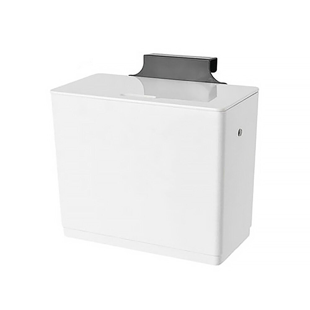 Garbage Bin with Sliding Lid Trash Can Cabinet Door Mounted Kitchen Garbage Can for Toilet Narrow Seam Home Storage Garbage Bin
