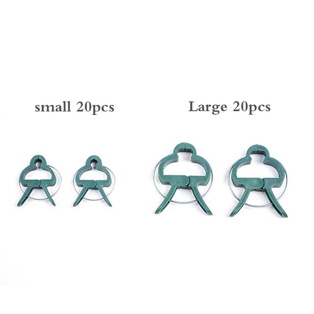 Garden Plant Clip 40pcs Reusable Greenhouse Gardening Supporting Plant Clip For Flower Bed Vine Vegetable Tomato Stalk