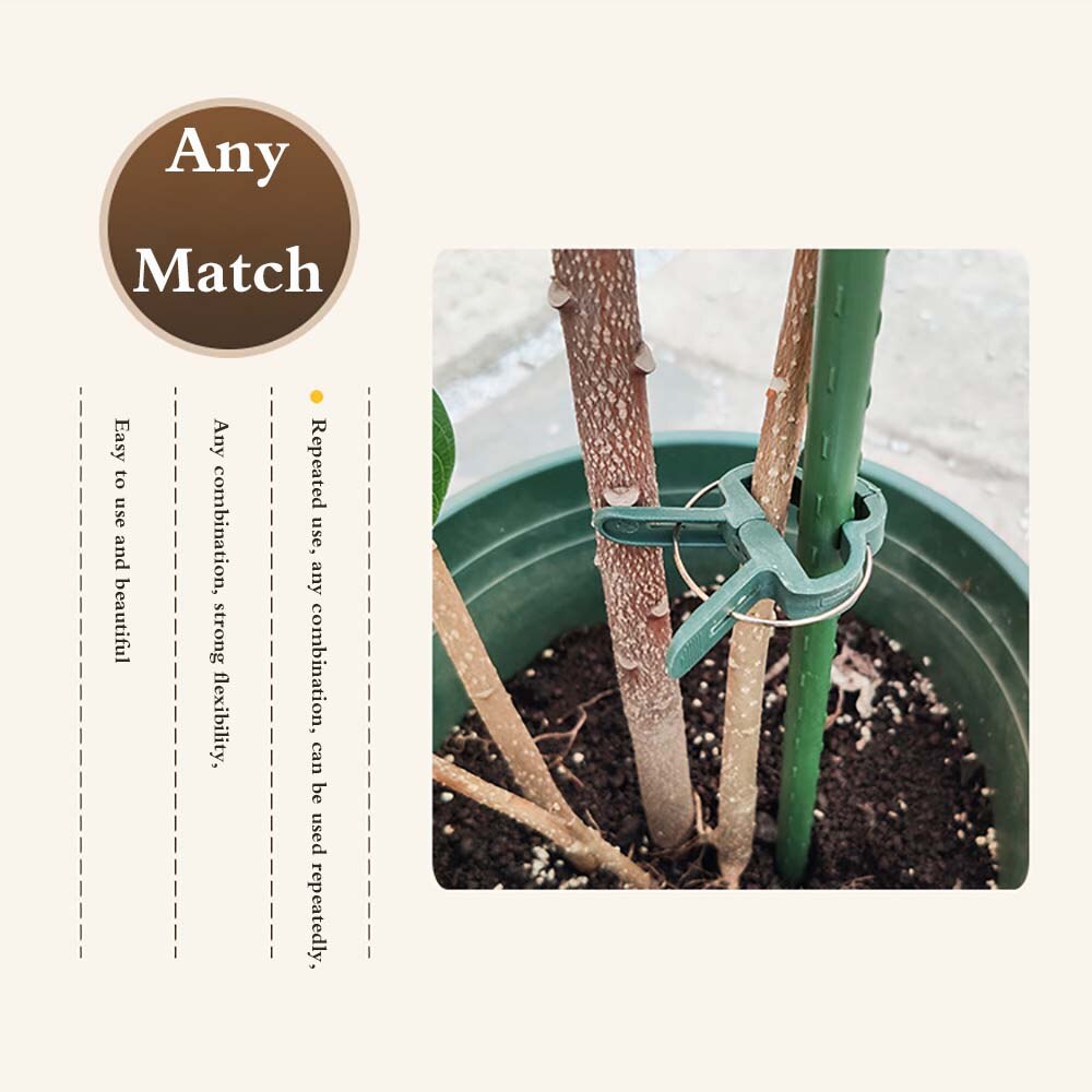 Garden Plant Clip 40pcs Reusable Greenhouse Gardening Supporting Plant Clip For Flower Bed Vine Vegetable Tomato Stalk