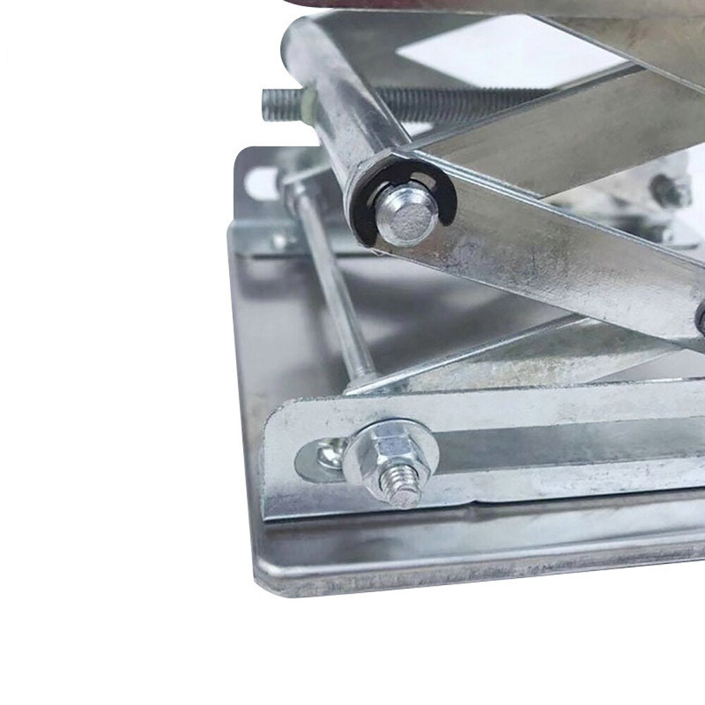 Hot Stainless Steel Router Lift Table Woodworking Engraving Lab Lifting Stand Rack Lifter 100x100mm Laboratory Lift Platform