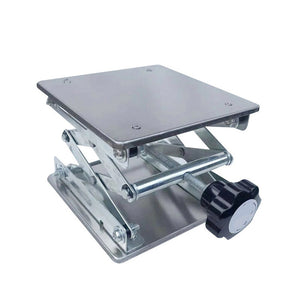 Hot Stainless Steel Router Lift Table Woodworking Engraving Lab Lifting Stand Rack Lifter 100x100mm Laboratory Lift Platform