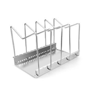 Kitchen Organizer Pot Lid Rack Stainless Steel Spoon Holder Pot Lid Shelf Cooking Dish Rack Pan Cover Drying Stand pan rack