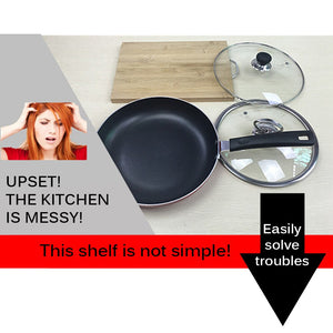 Kitchen Organizer Pot Lid Rack Stainless Steel Spoon Holder Pot Lid Shelf Cooking Dish Rack Pan Cover Drying Stand pan rack