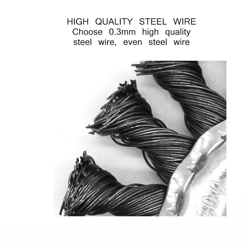 Knotted Bench Steel Wire Brush Deburring Derusting Angle Grinder Cleaner Accessories 125mm Rust Removal Wheel Metal Disc Brush