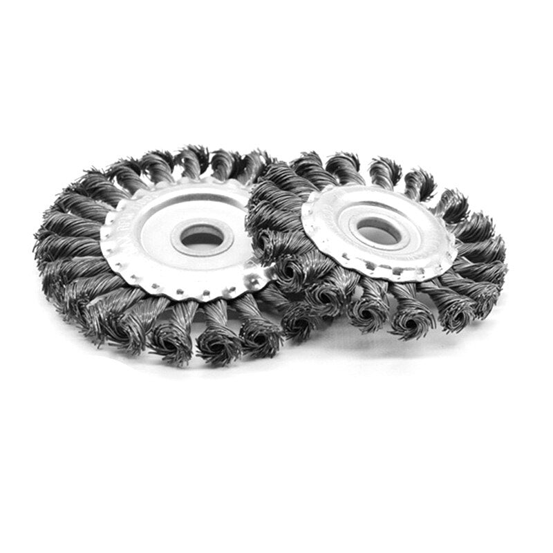 Knotted Bench Steel Wire Brush Deburring Derusting Angle Grinder Cleaner Accessories 125mm Rust Removal Wheel Metal Disc Brush