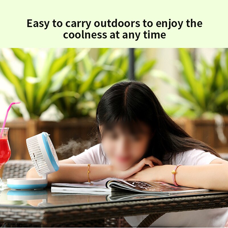 Mini USB Mobile Power Supply Spray Small Fan Humidifier Folding USB Small Fan For Indoors Outdoors  Folding Spray Small Fan