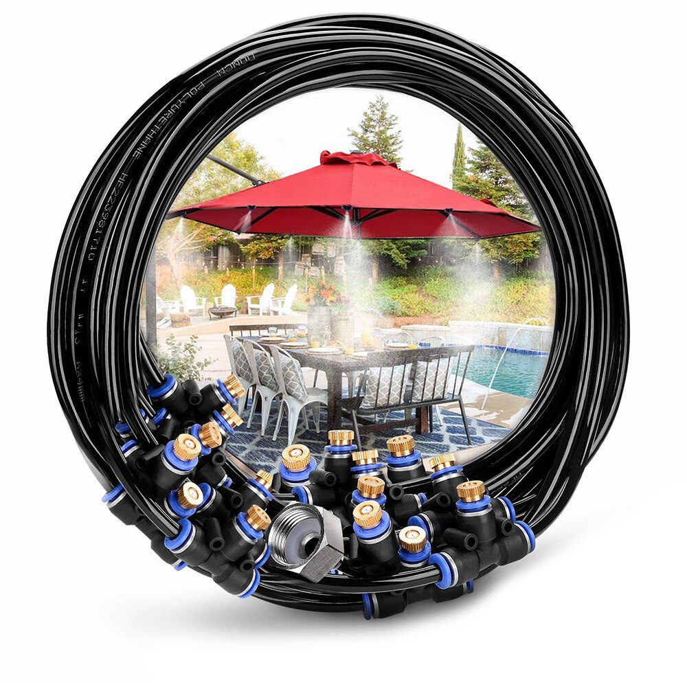 Mist Cooling System Outdoor Misting Kit DIY Irrigation System for Patio Garden Greenhouse Trampoline mist cooling system