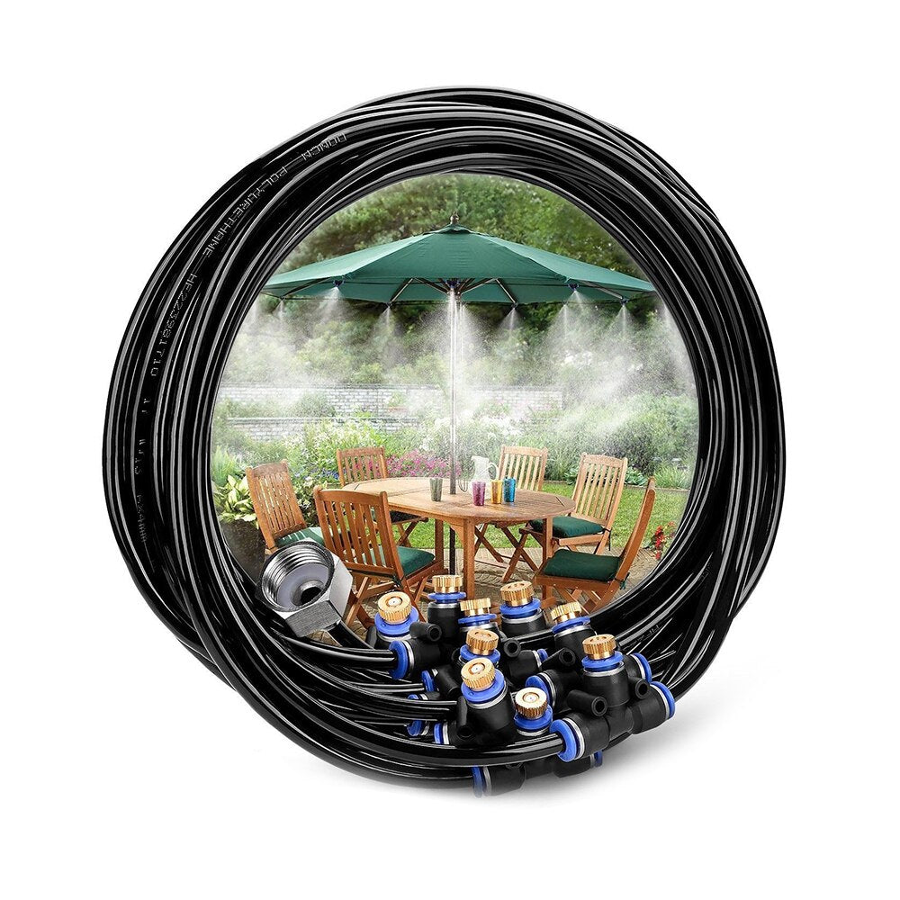 Mist Cooling System Outdoor Misting Kit DIY Irrigation System for Patio Garden Greenhouse Trampoline mist cooling system