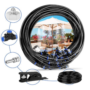 Mist Cooling System Outdoor Misting Kit DIY Irrigation System for Patio Garden Greenhouse Trampoline mist cooling system