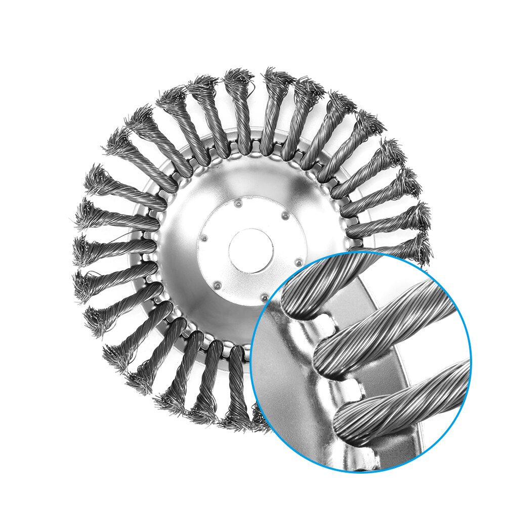 Mower Wire Wheel Lawn mower weeding head Steel Garden Weed Brush Lawn Mower Razors Lawn Mower Eater Trimmer Steel Wire Wheel