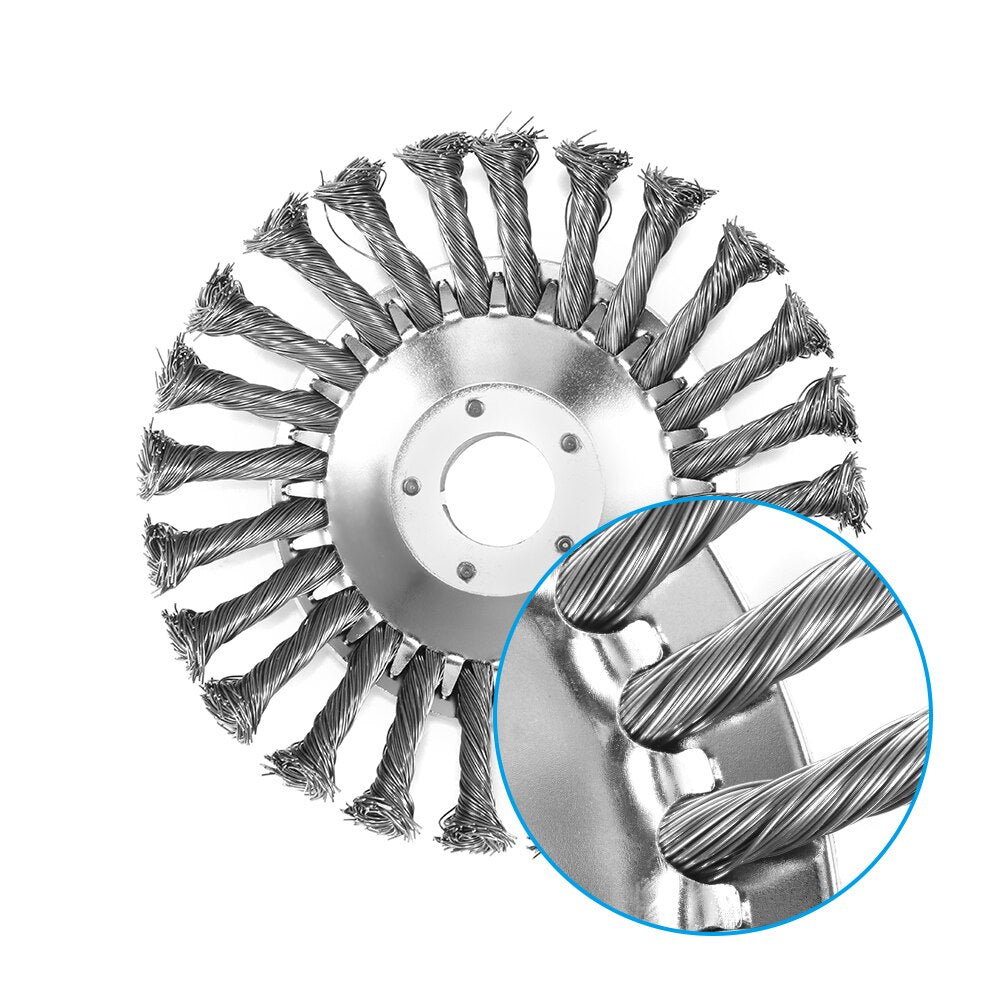 Mower Wire Wheel Lawn mower weeding head Steel Garden Weed Brush Lawn Mower Razors Lawn Mower Eater Trimmer Steel Wire Wheel
