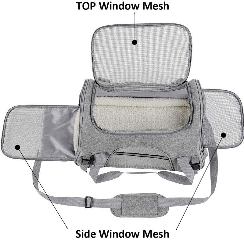 Multi-use Dog Carrier Bag Portable Cats Handbag Foldable Travel Pet Bag Puppy Carrying Mesh Shoulder Pet Bags For Pet Supplies