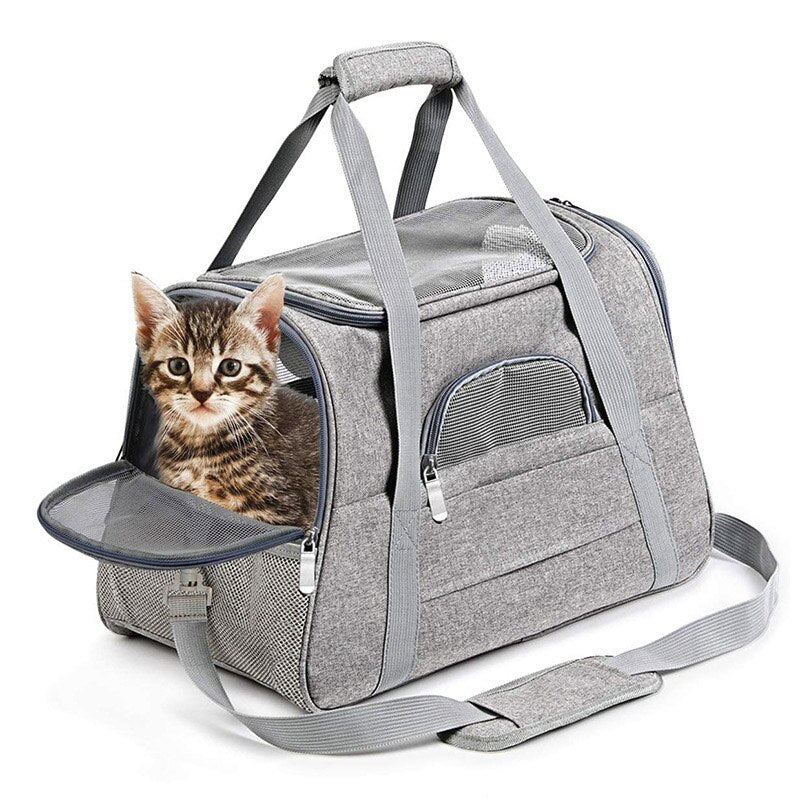 Multi-use Dog Carrier Bag Portable Cats Handbag Foldable Travel Pet Bag Puppy Carrying Mesh Shoulder Pet Bags For Pet Supplies