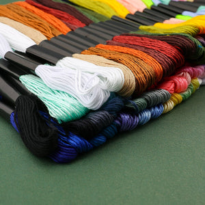 Multicolor Cross Stitch Threads Cotton Sewing Skeins Embroidery Thread Floss Skein Kit DIY Sewing Tool 100pcs Embroidery thread