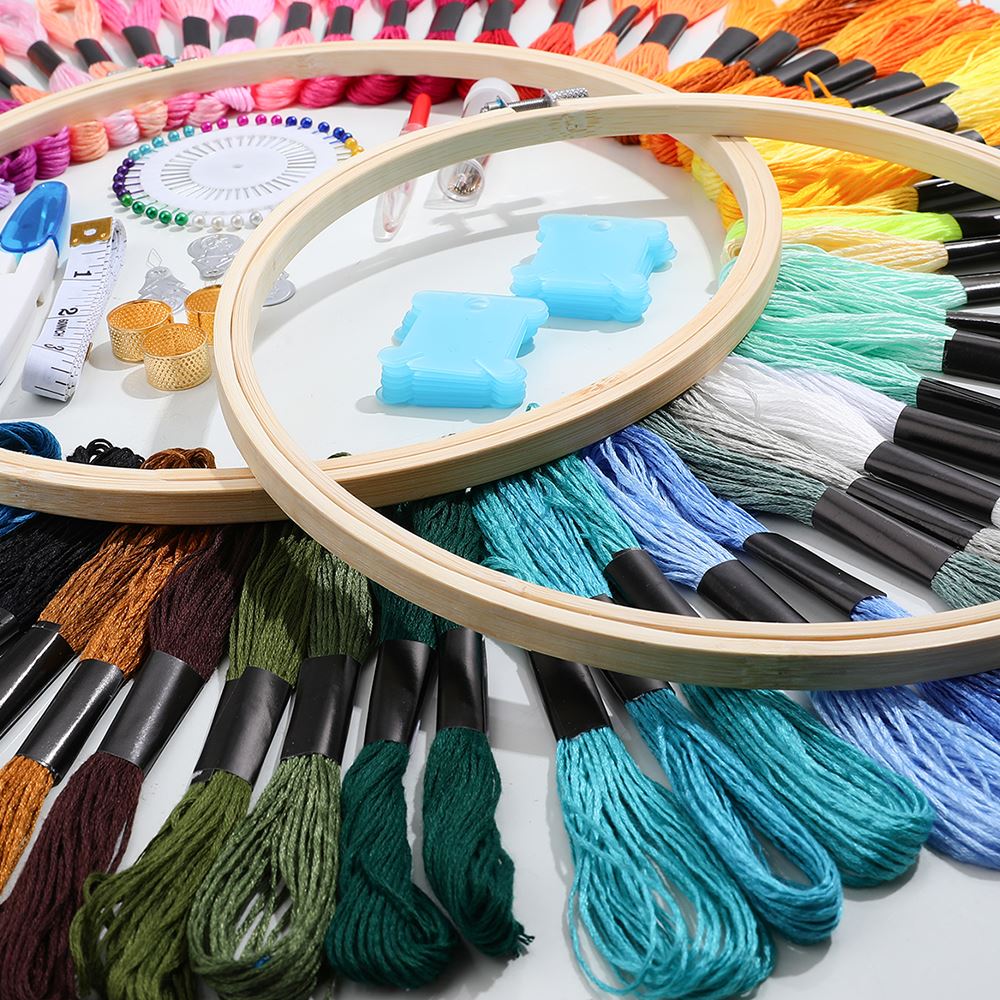 Multicolor Cross Stitch Threads Cotton Sewing Skeins Embroidery Thread Floss Skein Kit DIY Sewing Tool 100pcs Embroidery thread