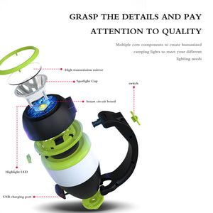 Multifunctional Camping Light Spotlight Camping Lantern Rechargeable LED Lantern Camping Light 2020 New