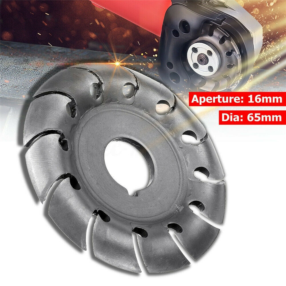 Power Wood Carving Disc Angle Grinder Woodworking Turbo Round/Plane For 16mm Aperture Angle Attachment Milling Cutter Durable
