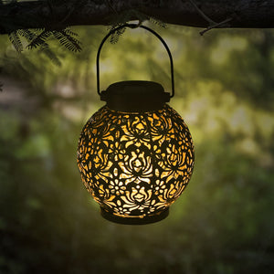 Retro Solar Lamp solar lanterns Waterproof Garden LED Solar Light Landscape Lamp  Hollow Lamp Lantern for Garden Decoration