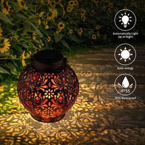 Retro Solar Lamp solar lanterns Waterproof Garden LED Solar Light Landscape Lamp  Hollow Lamp Lantern for Garden Decoration