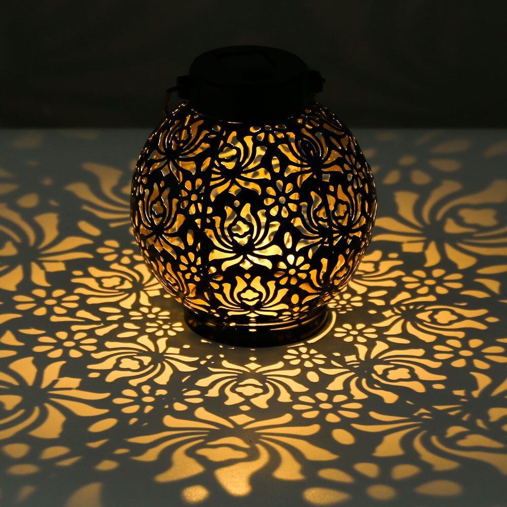 Retro Solar Lamp solar lanterns Waterproof Garden LED Solar Light Landscape Lamp  Hollow Lamp Lantern for Garden Decoration