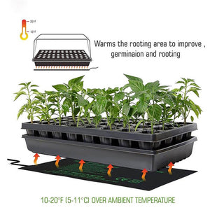 Seedling Heating Mat 20x20cm Waterproof Plant Seed Germination Propagation Clone Starter Seedling Heating Pad For Garden Supplie