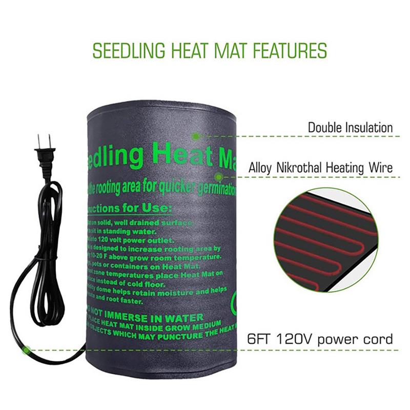Seedling Heating Mat 20x20cm Waterproof Plant Seed Germination Propagation Clone Starter Seedling Heating Pad For Garden Supplie
