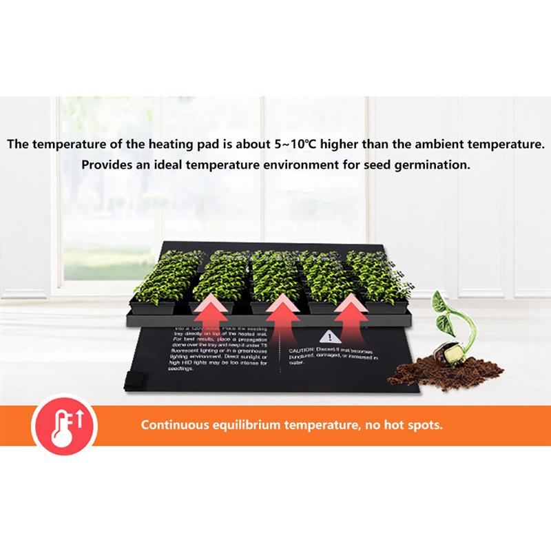 Seedling Heating Mat 20x20cm Waterproof Plant Seed Germination Propagation Clone Starter Seedling Heating Pad For Garden Supplie