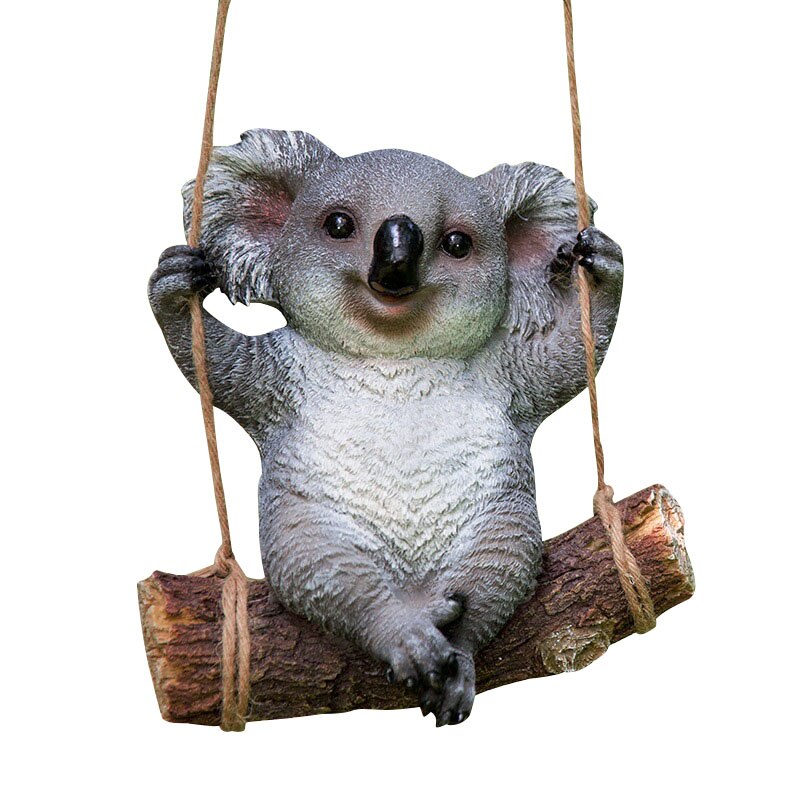 Simulation Koala pendant Animals Sculpture Resin Crafts Decorative Ornament For Home Garden Yard Decoration