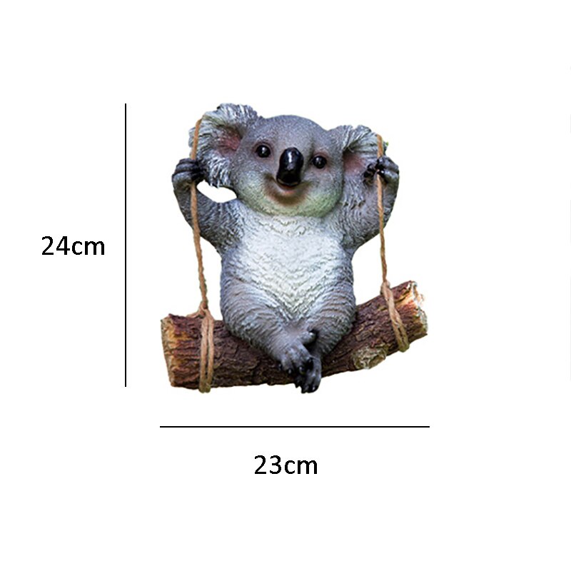 Simulation Koala pendant Animals Sculpture Resin Crafts Decorative Ornament For Home Garden Yard Decoration