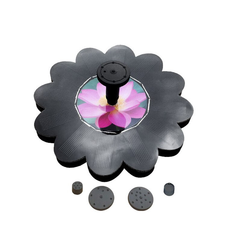 Solar Solar Floating Fountain Lotus Flower Fountain Solar Water Pump Courtyard Solar Floating Fountain