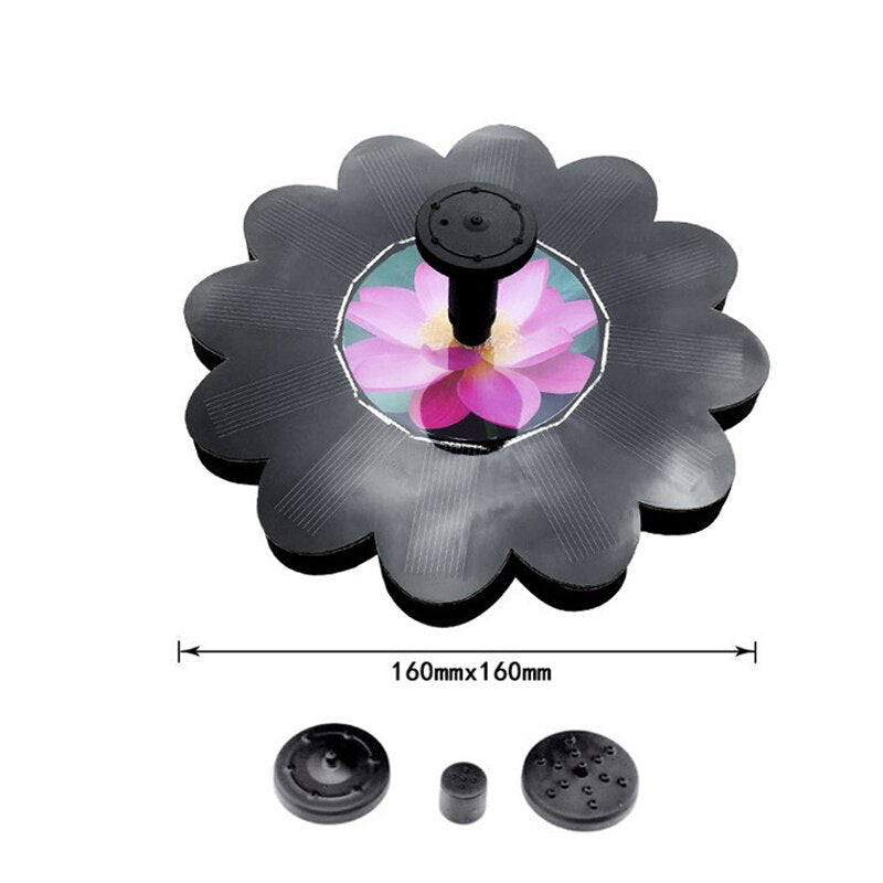 Solar Solar Floating Fountain Lotus Flower Fountain Solar Water Pump Courtyard Solar Floating Fountain